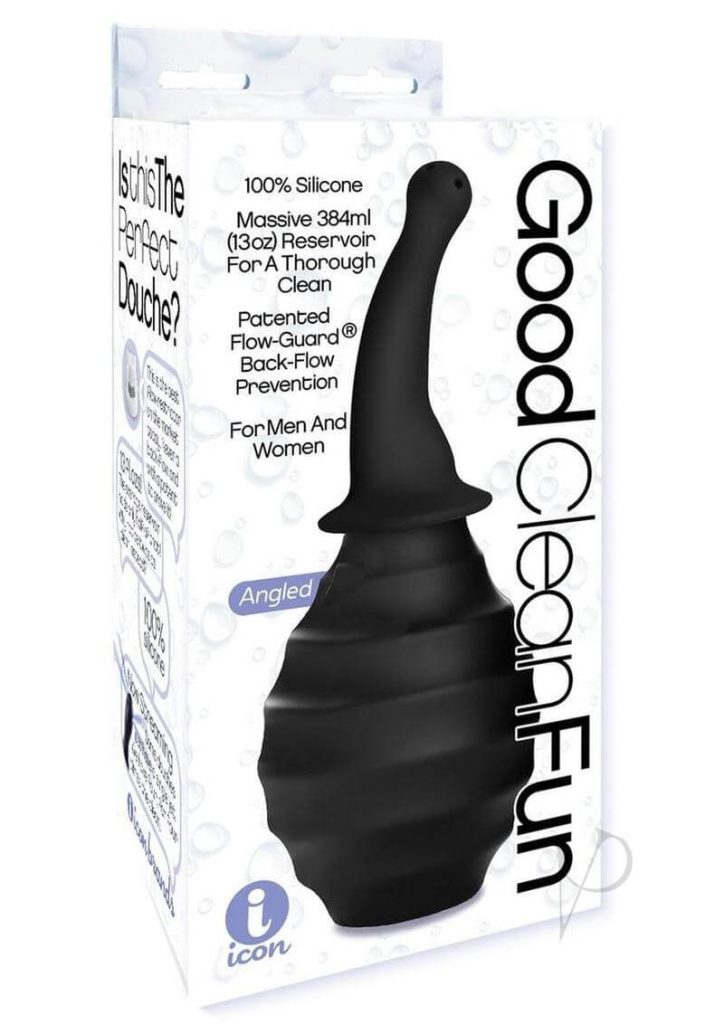 Good Clean Fun silicone angled douche in black
