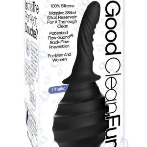 Good Clean Fun silicone phallic douche in black