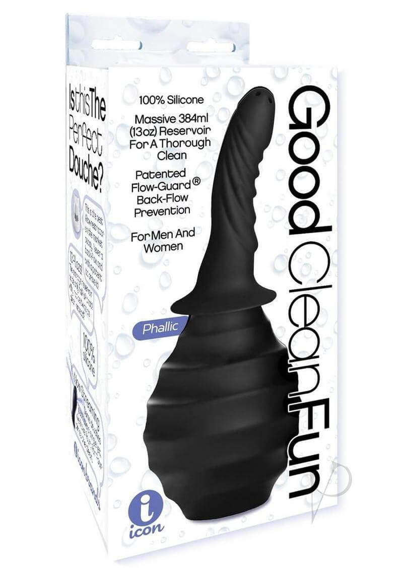 Good Clean Fun silicone phallic douche in black