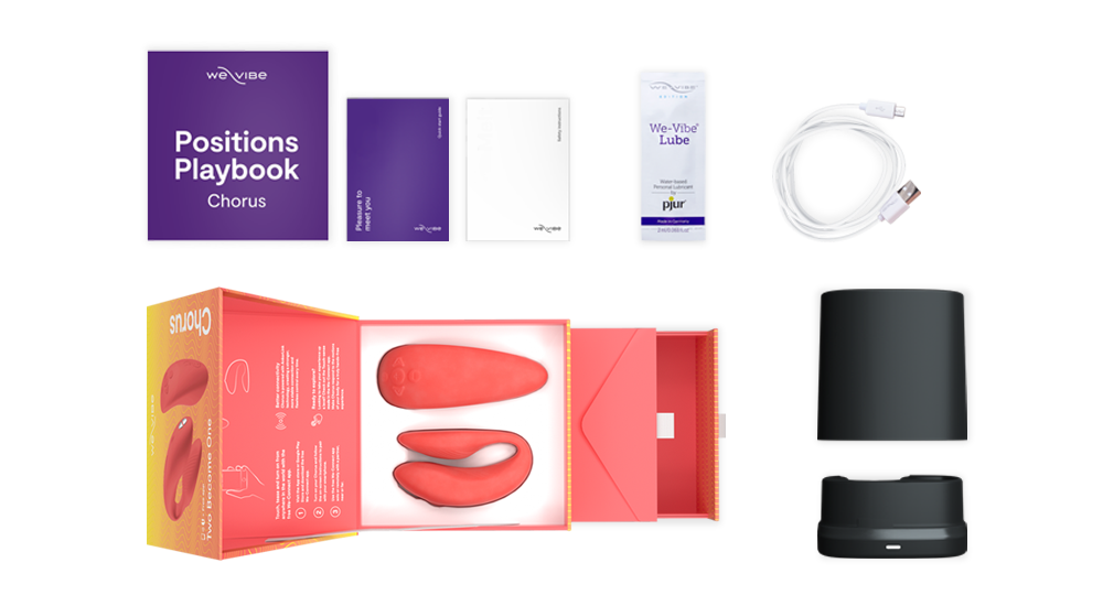 We-Vibe Chorus couples vibrator in coral